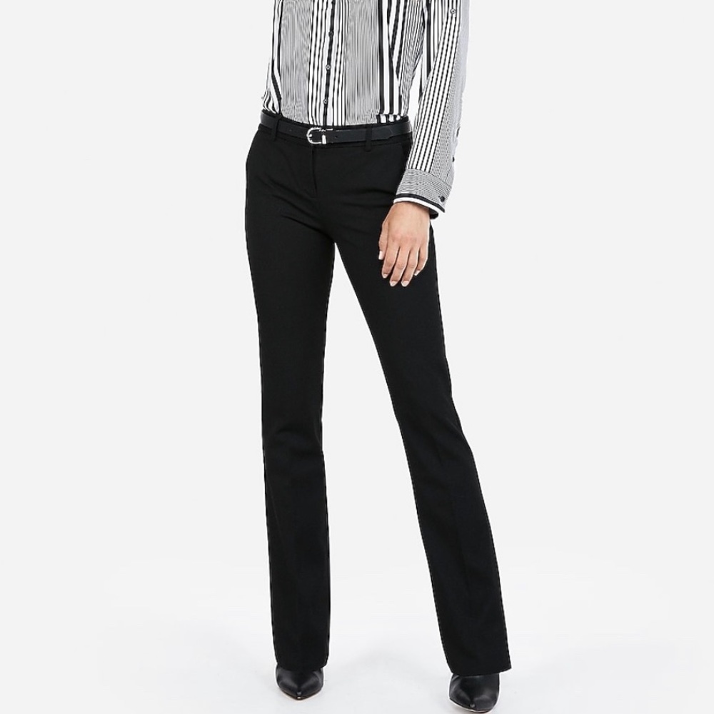 Express Black Straight-Leg Dress Pants